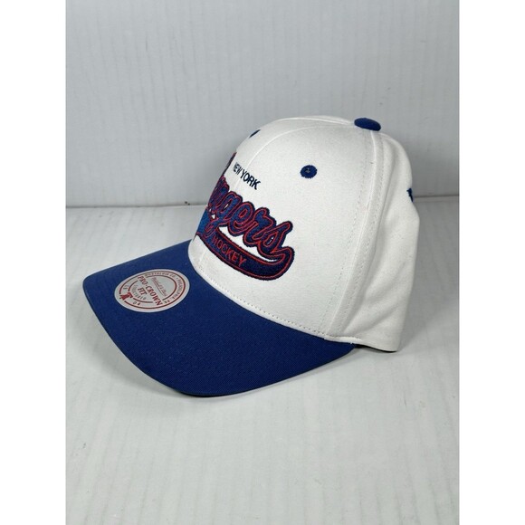 Mitchell & Ness New York Rangers Tail Sweep Pro 75th Ani Snapback Hat Cap NWT - Picture 3 of 5